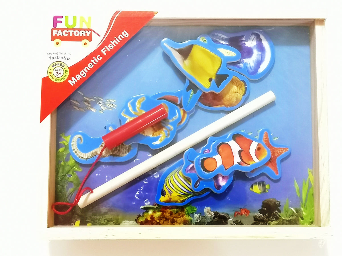 Fun Factory - Wooden Fishing Game Magnetic Box with Rod – Little Online Shop