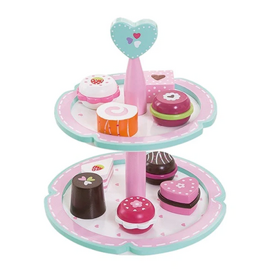 9 pcs Wooden High Tea Cake Dessert with Stand