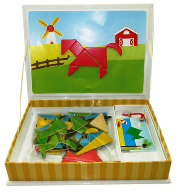 Toyslink - Wooden Magnetic Tangram in Book Case