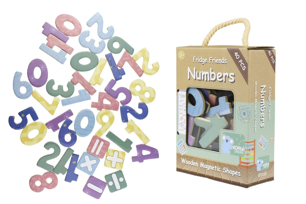 Koala Dream - 40 Pcs Wooden Magnetic Numbers