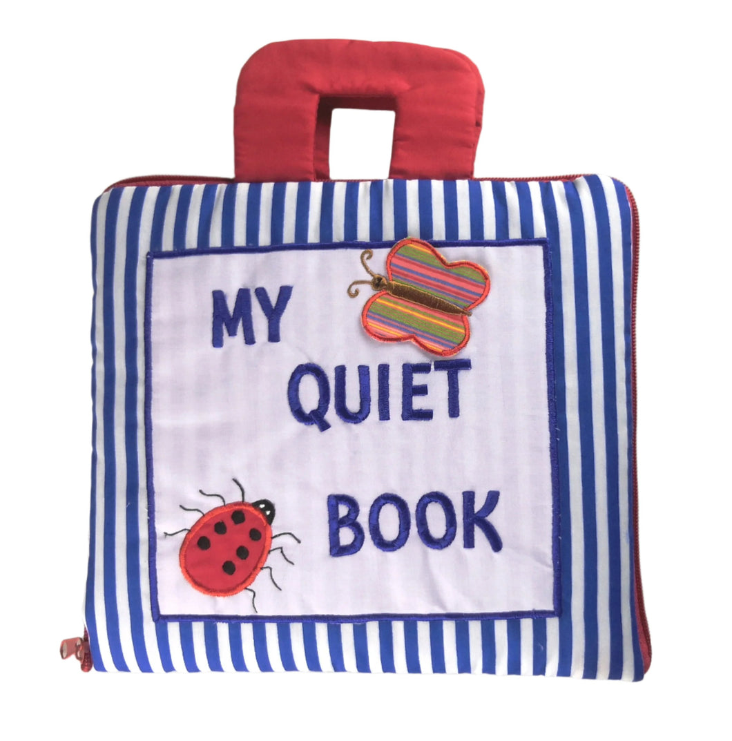 My Quiet Activity Cloth Book - Stripe BLUE