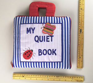 My Quiet Activity Cloth Book - Stripe BLUE