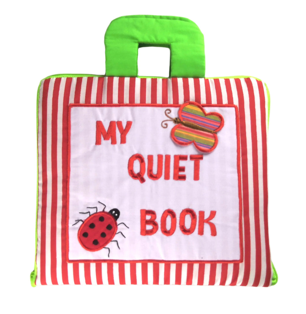 My Quiet Activity Cloth Book - Stripe Red (V2)