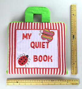 My Quiet Activity Cloth Book - Stripe Red (V2)