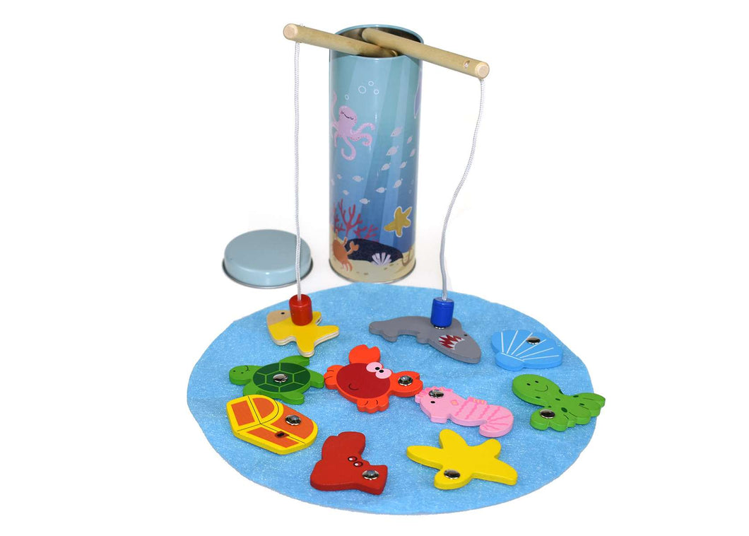 Magnetic Fishing Game Set in a Tin