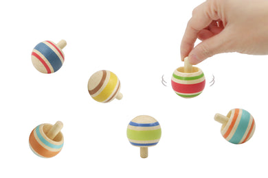 Kaper Kidz - Flip Over Wooden Spinning top (NG23801-1)