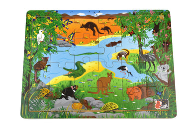 Koala Dream - 24 Pcs Wooden AUSTRALIA ANIMALS and NAME Jigsaw Puzzle