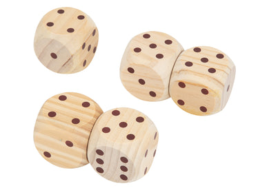 Tooky Toy -5x Large Wooden Dice (Lawn Game)