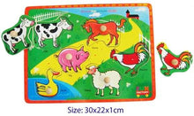 Fun Factory - Wooden Puzzle with Knobs - Farm