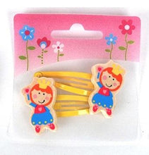 2 Pcs Wooden Kids Hair Clips  - Princess