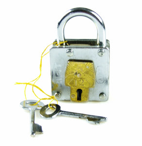 Tricky brass & steel Mystery Padlock