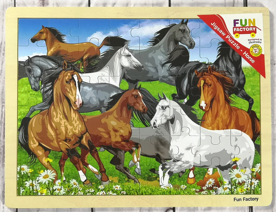 48 Pcs Large Wooden HORSE Jigsaw Puzzle