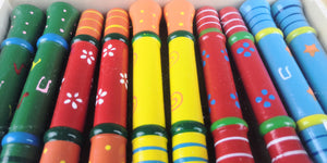 Wooden Colourful Whistle set of 10