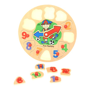 Fun Factory - Wooden Puzzle Clock - Boy