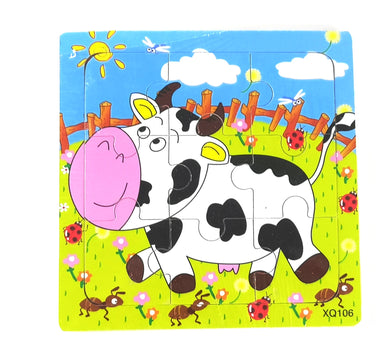 9 Pcs Wooden Cow  Jigsaw Puzzle (XQ106)